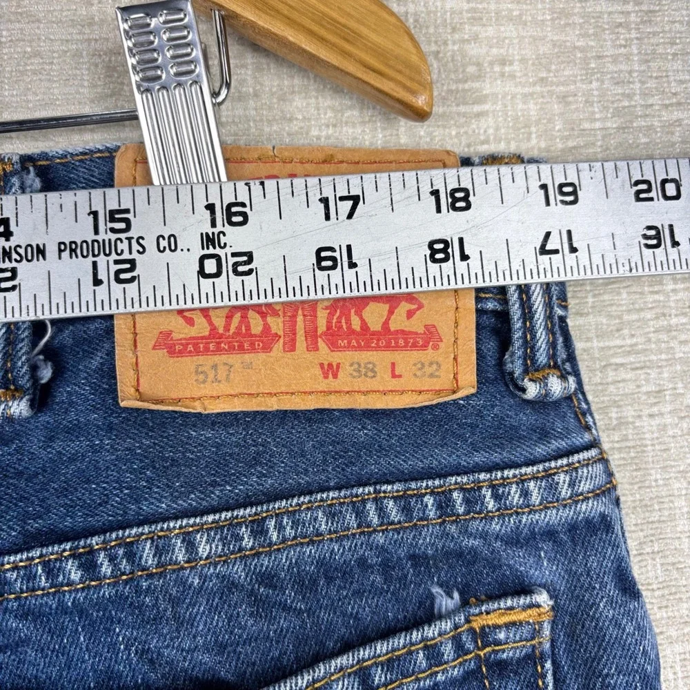 Levis 517 Mens 38x32 Vintage Style Bootcut Jeans Thigh Faded Denim